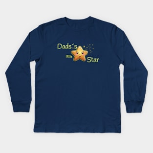 Dads´s little star Kids Long Sleeve T-Shirt